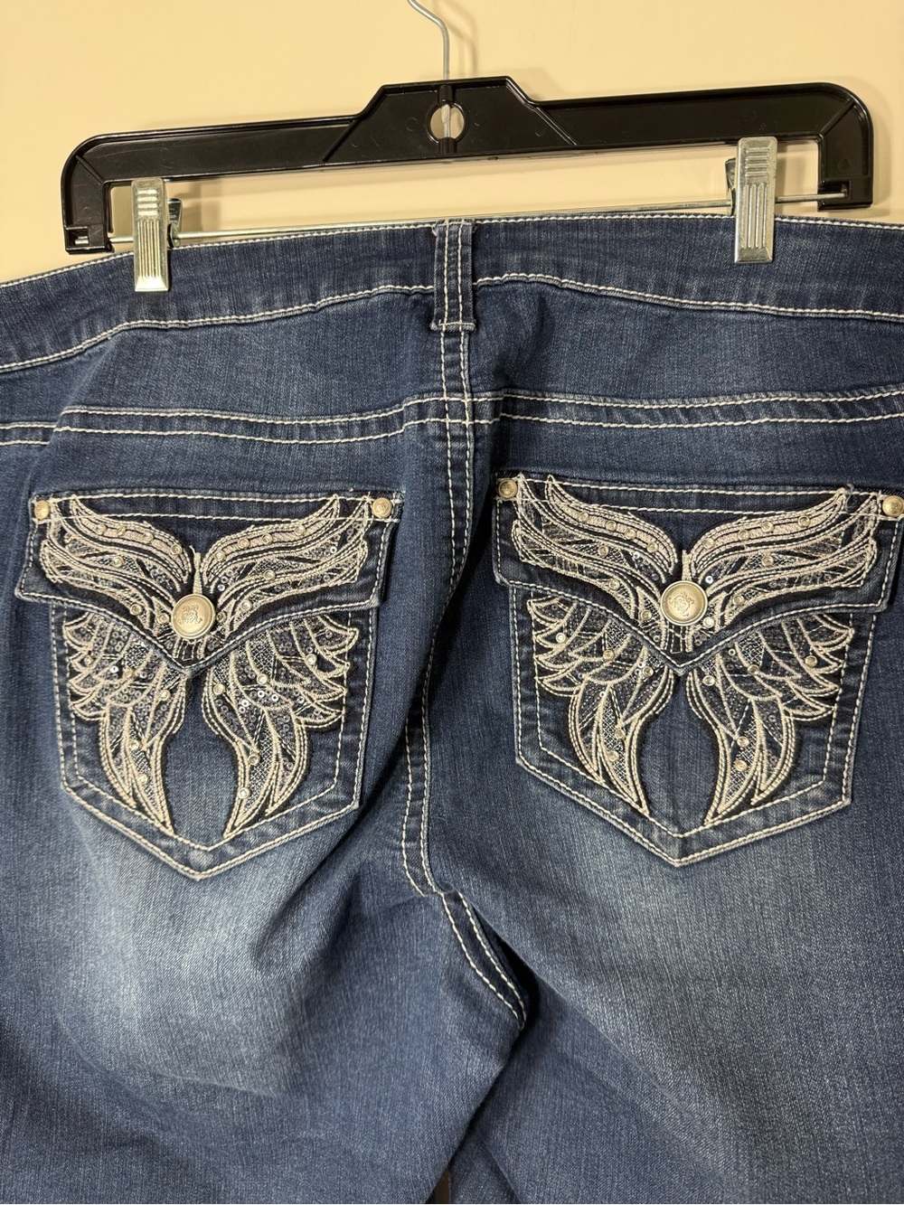 Love Indigo Dark Blue Denim Jeans Shorts Plus Size 24W - Picture 4 of 6